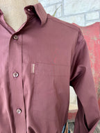 Men's Ariat Chocolate Solid Long Sleeve Shirt