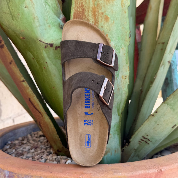 Birkenstock Arizona Mocha Suede Soft Footbed Sandal