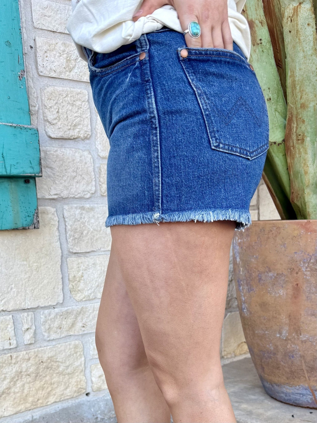 Ladies Cutoff Wrangler Shorts