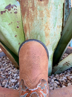 Infant Brown Embroidered Zip Western Boots
