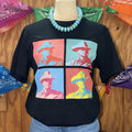 Women's Pop Art Cowboy Repeat Graphic Tee