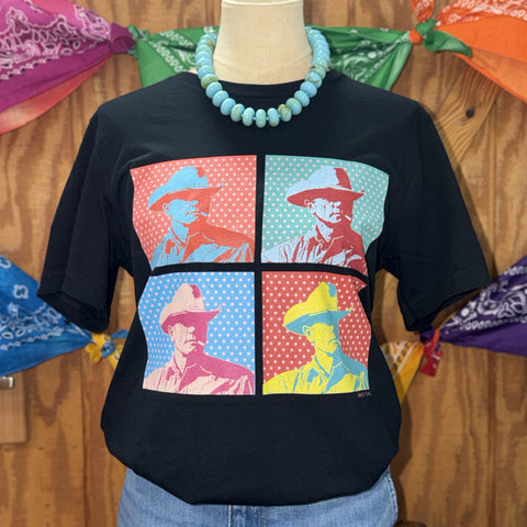 Women's Pop Art Cowboy Repeat Graphic Tee