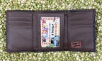 Men's Tony Lama Caiman Floral Tooled Trifold Wallet