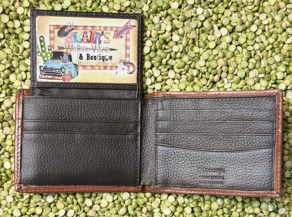 Men's Bifold Hair-On-Hide Longhorn Wallet