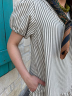 Women's Stripe V-Neck Dress