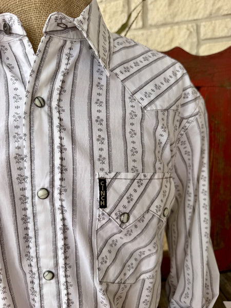 Men's Cinch Long Sleeve Striped Western Shirt