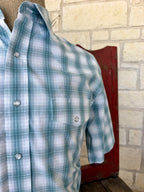 Men's Wrangler Plaid Short Sleeve Snap Shirt
