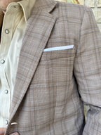Men's Tan Plaid Sport Coat