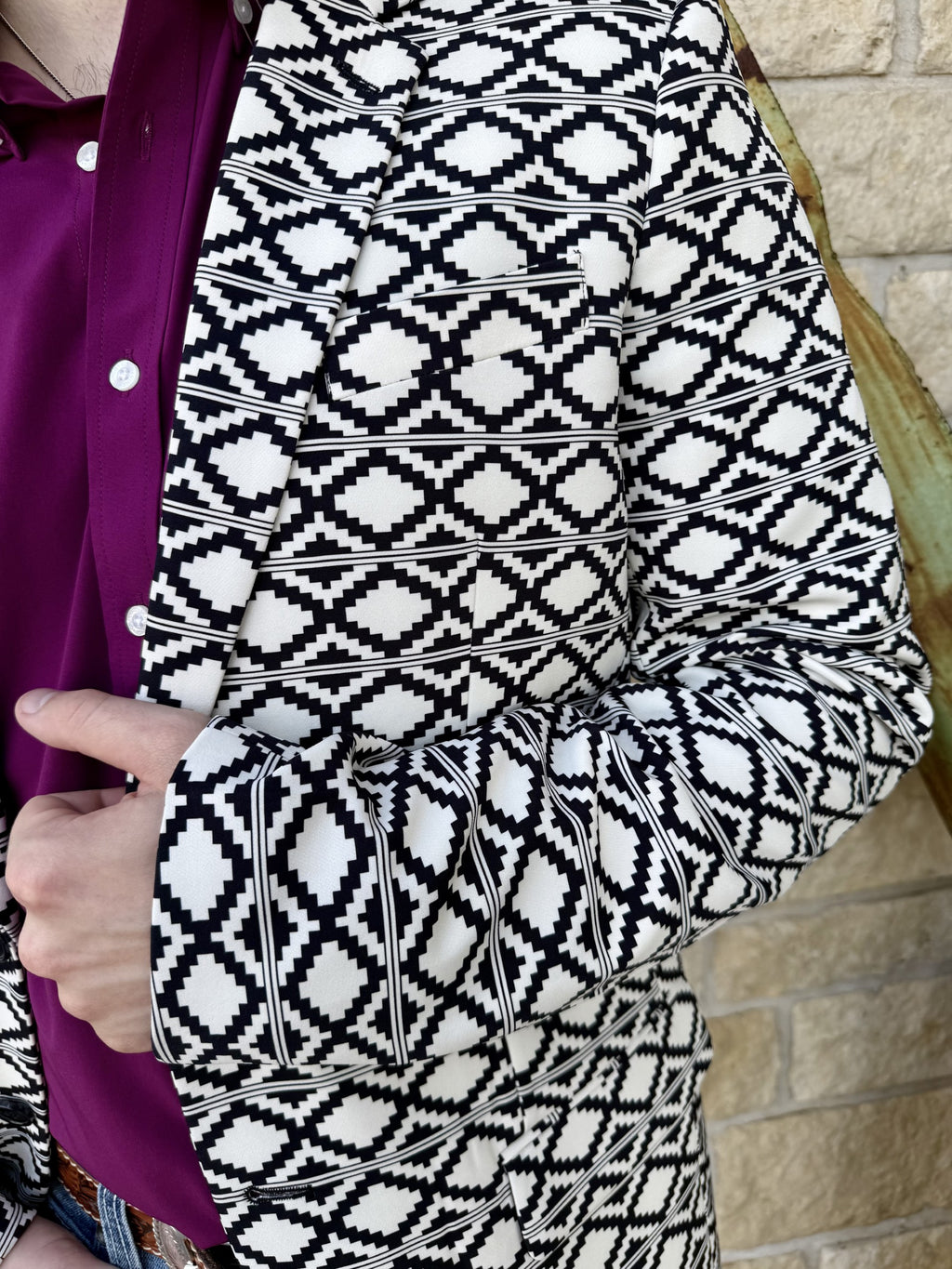 Men's Aztec-Inspired Western Sport Coat