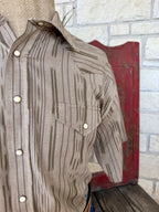 Men's Aztec-Inspired Print Short Sleeve Western Shirt