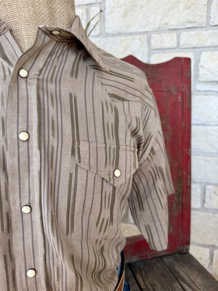 Men's Aztec-Inspired Print Short Sleeve Western Shirt