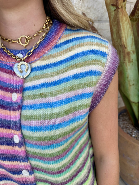 Women's Stripe Sweater Vest