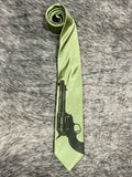 Men's Sage Pistol Print Necktie