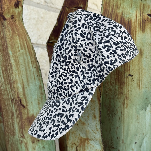 Women's Distressed Leopard Print Cap