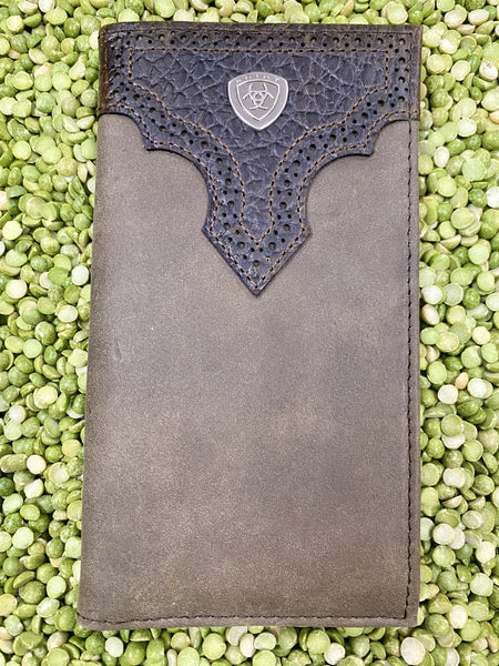 Brown Leather - Men's Checkbook Wallet - A3511244