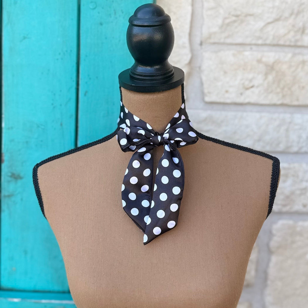Black & White Dot Twilly Wildrag