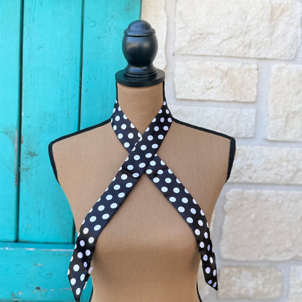 Black & White Dot Twilly Wildrag