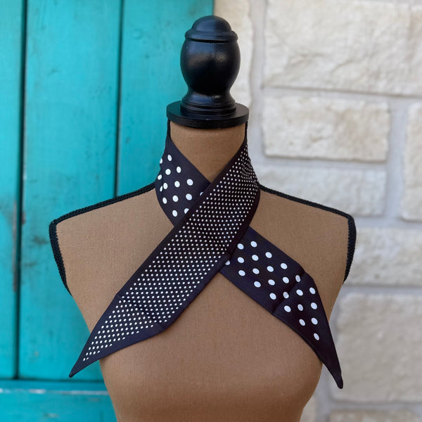 Black & White Paisley & Dots Twilly Wild Rag