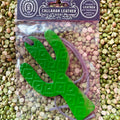 Callahan Leather air freshener cactus in green, crafted from scent-infused leather, with a durable shape that resists warping - AFCACTGRNLTHAZ. Available at Blair's Western Wear, Marble Falls, TX.