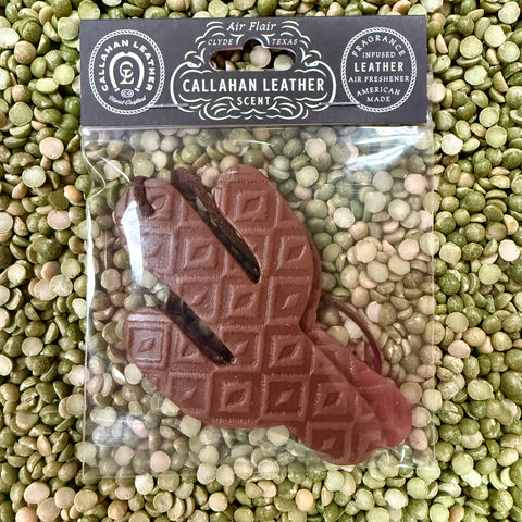 Callahan Leather Cactus Brown Leather Air Freshener in brown, shaped like a cactus for Western style, with authentic leather fragrance for lasting freshness - AFCACTBRWLTHB. Available at Blair's Western Wear, Marble Falls, TX.