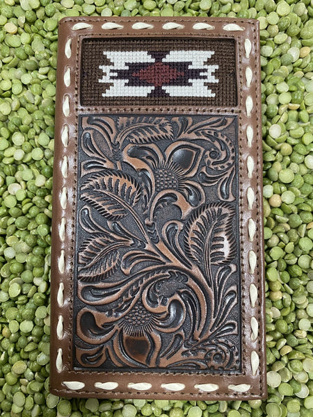 Men's Tooled and Aztec Checkbook Wallet - N500038002 – Blair's Western ...