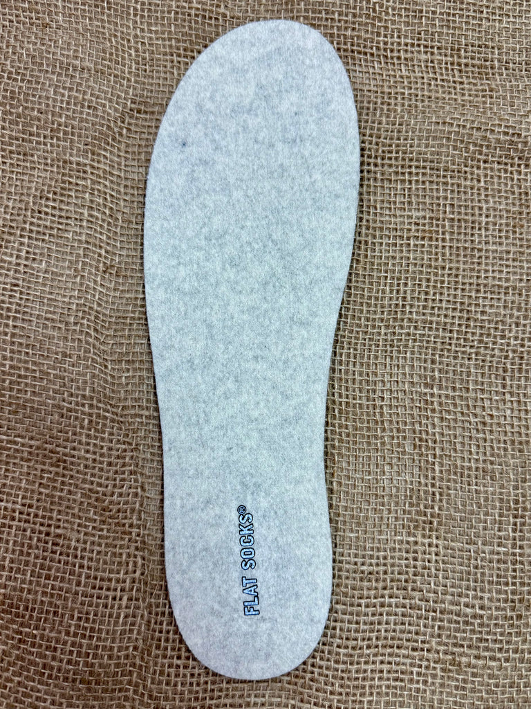 Flat Socks Foot Petal Wool Insole in Natural, made from temperature-regulating wool, with moisture-wicking comfort, cut-to-fit for any shoe - 75177FLS00233. Available at Blair's Western Wear, Marble Falls, TX.