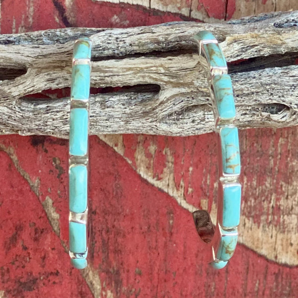 Turquoise Half Hoop - T1462TQ - BLAIR'S Western Wear located in Marble Falls TX
