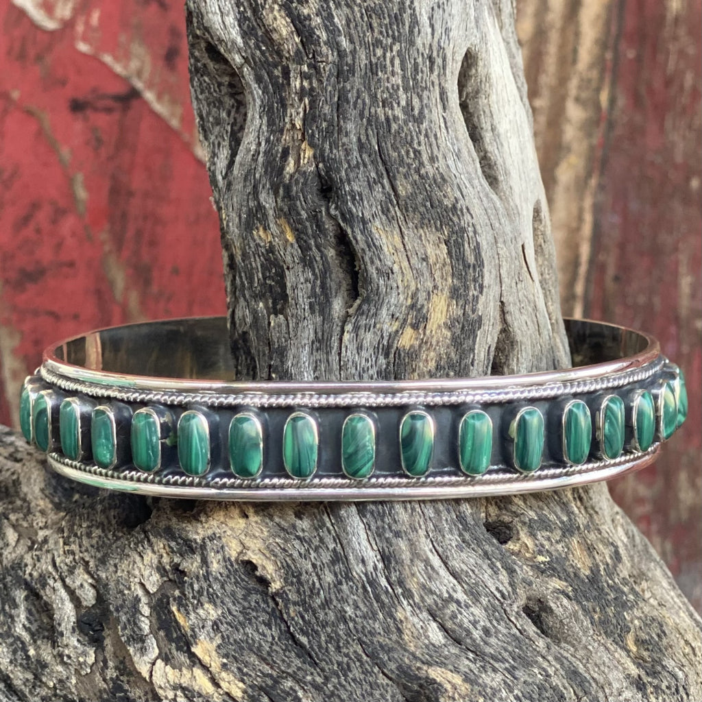 Green Turquoise Cuff Bracelet  - 49403 - BLAIR'S Western Wear located in Marble Falls TX