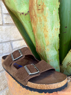 Birkenstock Women's Arizona Carafe Soft Nubuck Sandal