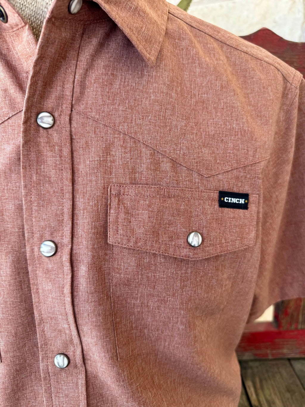 Men's Cinch Brick Snap Short Sleeve Shirt