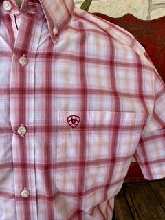 Men's Plaid Check Short Sleeve Shirt