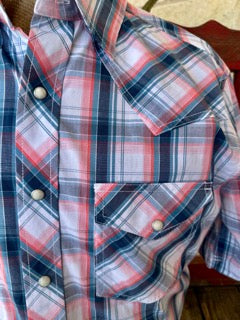 Men's Plaid Snap Short Sleeve Shirt