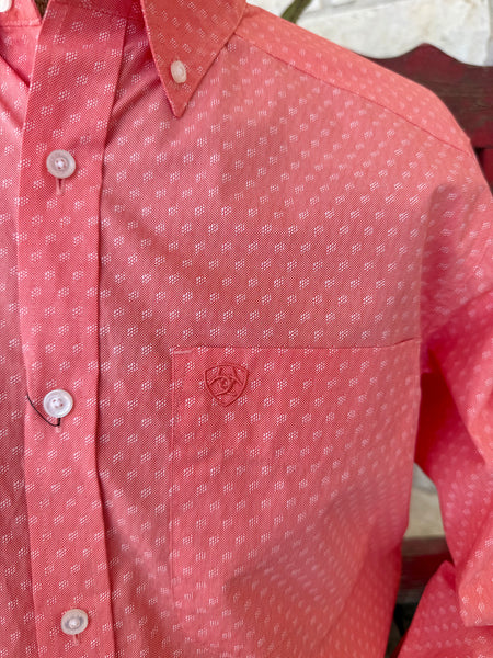 Men's Print Button-Down Long Sleeve Shirt
