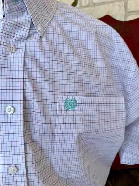 Men's Check Short Sleeve Button-Down Shirt
