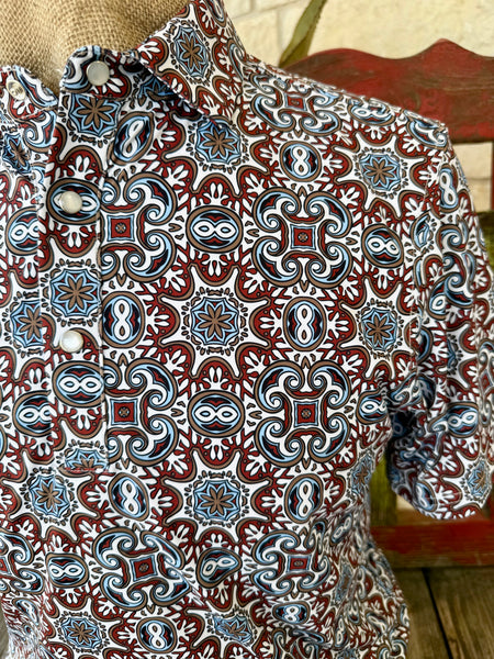 Men's Print Pullover Short Sleeve Shirt