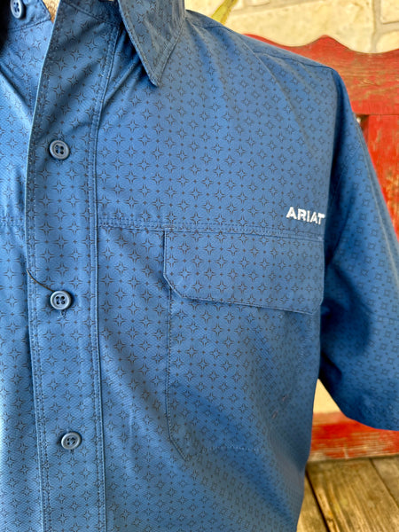 Men's Print Short Sleeve Button-Down Shirt