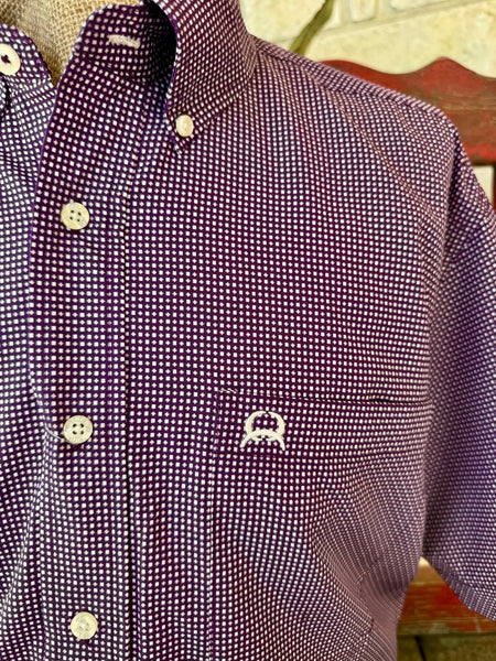 Men's Geometric Print Short Sleeve Shirt