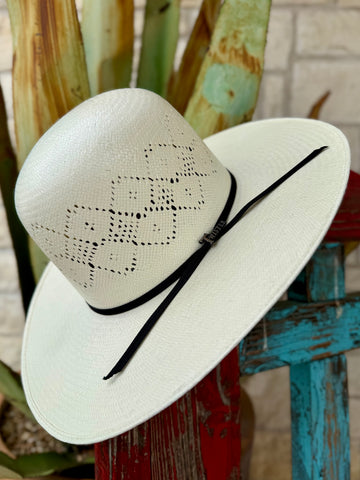 10X Open Crown Straw Cowboy Hat