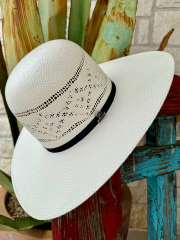Open Crown Bangora Straw Hat