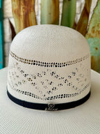 Open Crown Bangora Straw Hat