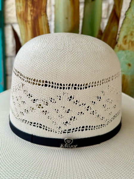 Open Crown Bangora Straw Hat
