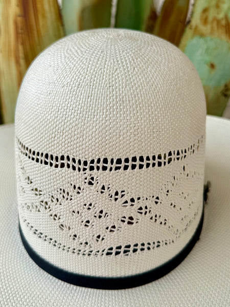 Open Crown Bangora Straw Hat