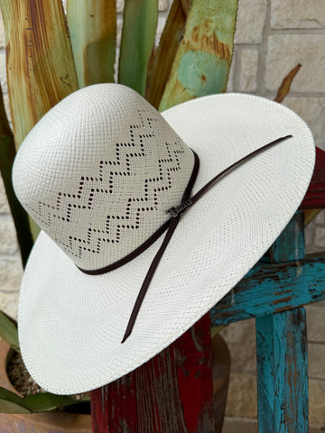 30X Shantung Open Crown Straw Hat