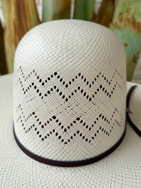 30X Shantung Open Crown Straw Hat