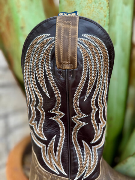 Men's Distressed Leather Cutter Toe Western Boot