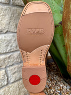 Men's Roughout Wide Square Toe Western Roper Boot