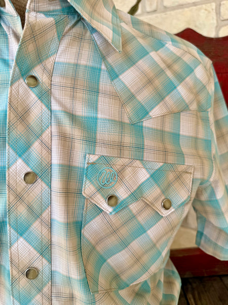 Men's Plaid Snap Short Sleeve Western Shirt
