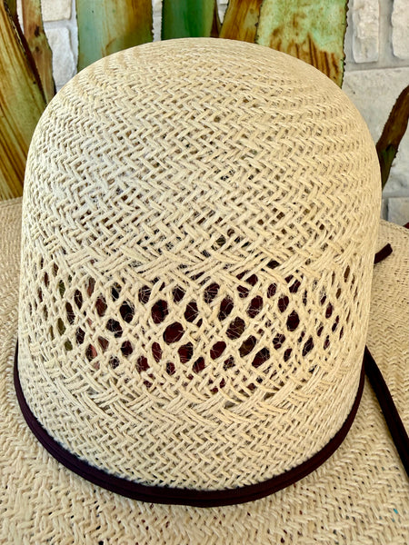 Open Crown 4.5 Wide Brim Jute Straw Hat