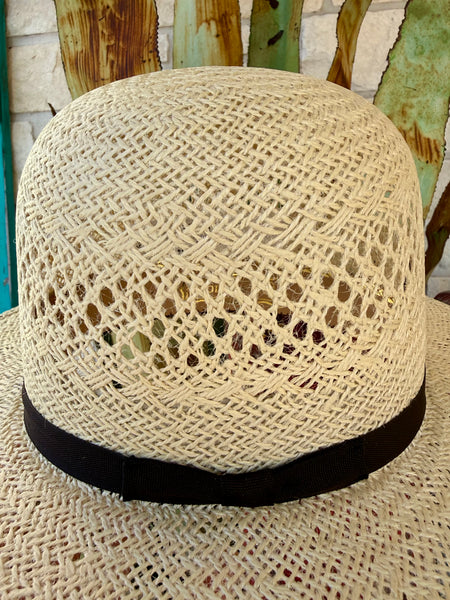 Open Crown 3.5 Brim Jute Straw Hat