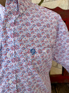 Men's Fireworks Burst Print Short Sleeve Shirt